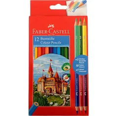Faber-Castell: Buntstifte 12er-Pack + 3er Bicolor