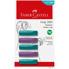 Faber-Castell: GRIP 5-teiliges Radiergummi-Set in lila und blau