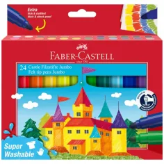 Faber-Castell Jumbo Filzstift Set – 24 Stück „Schloss” Set