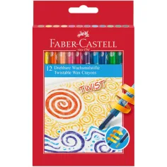 Faber-Castell: Twist Wachsmalstifte Set, 12 Stück