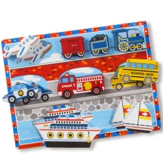 Fahrzeug dickes Holz Formpuzzle 9 Teile - Melissa & Doug