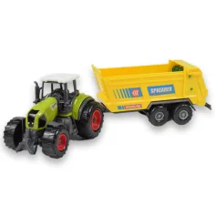 Farm Set: Landwirtschaftlicher Traktor mit Anhänger in vier Varianten 22cm Bild 8