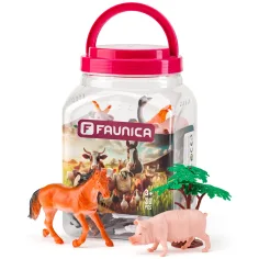 Faunica: Spielset mit Farmtieren im Eimer - Woodyland