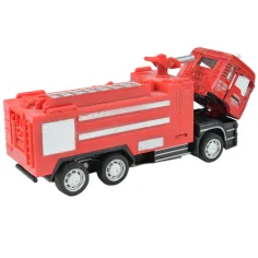 Feuerwehrwagen: Rückzieh-Feuerwehr-LKW in zwei Varianten, 14 cm Bild 4