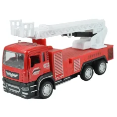 Feuerwehrwagen: Rückzieh-Feuerwehr-LKW in zwei Varianten, 14 cm Bild 5