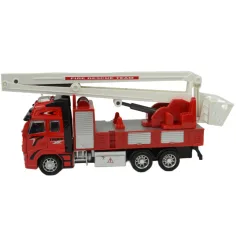 Feuerwehrwagen: Schwungrad-Kran-Feuerwehrfahrzeug mit Licht und Ton 20cm Bild 2