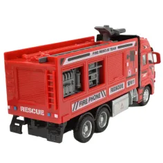 Feuerwehrwagen: Schwungrad-Kran-Feuerwehrfahrzeug mit Licht und Ton 20cm Bild 4