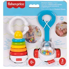 Fisher-Price: 2-teiliges farbenfrohes Rasselset für Babys - Mattel