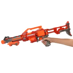 Flames Storm: Elektrische rote Riesenschaumwaffe mit Licht, Drehtrommel und Munition, 73 cm Bild 6