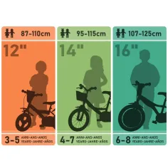 Flappy 12” Kinderfahrrad mit Korb und Puppensitz in Rosa-Weiß - Dino Bikes Fahrrad Bild 4