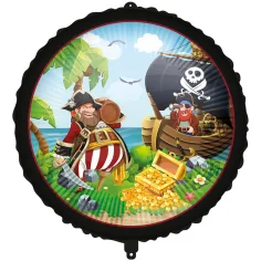 Folienballon mit Piratenmuster 46cm