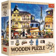 Französische Straße - 1000-teiliges Holzpuzzle - Trefl