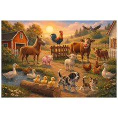 Freunde auf dem Bauernhof 100-teiliges Puzzle - Trefl Bild 2