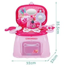Frisiertisch-Set in tragbarem Hocker 32x23x35,5cm Bild 2
