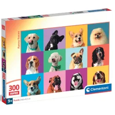 Fröhliche Hundegesichter 300-teiliges Puzzle - Clementoni Bild 1