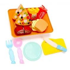 Frühstücksspielset mit Pizza und Zubehör 12-teilig