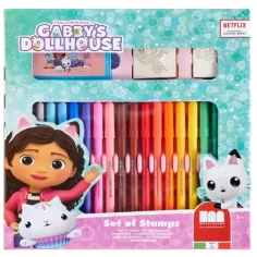 Gabi Puppenhaus 18-teiliges Druckset mit Filzstift - Multiprint