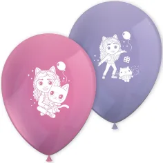 Gabi Puppenhaus gemusterte Latexballons 8er-Set