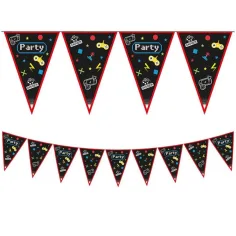 Gamer-Muster Party-Wimpelgirlande
