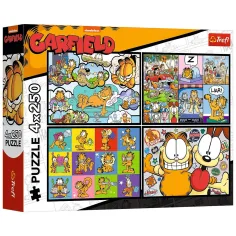 Garfield-Abenteuer 4x250 Teile Puzzle - Trefl