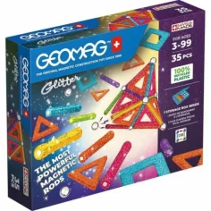 Geomag Glitter-Panels 35 Stück glitzerndes magnetisches Konstruktionsspielzeug