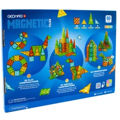 Geomag Magnetic Tiles Gems 60-teiliges magnetisches Konstruktionsspielzeug Bild 2