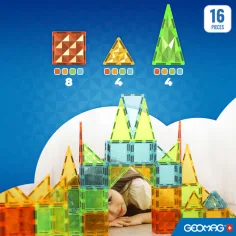 Geomag: Magnetische Fliesen Edelsteine Magnetbausteine 16er Set Bild 2