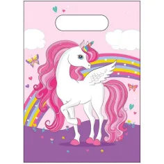 Geschenktasche mit Einhornmuster, 6er-Set