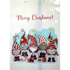 Geschenktüte mit Weihnachts-Elfenmuster 32,5x45,5x10cm