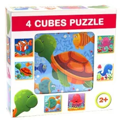 Geschichtenwürfel mit Meerestieren 4er-Set