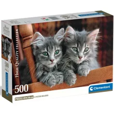 Graue Katzen 500er HQC Kompaktpuzzle - Clementoni