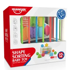 Happy World: Fröhliches Formensortierspiel mit 12 Teilen zur Fähigkeitsentwicklung Bild 3