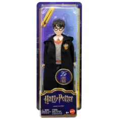 Harry Potter: Harry Puppe im Umhang mit Zauberstab - Mattel