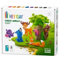 Hey Clay: Großes Knetset mit Telefonanwendung - Waldtiere
