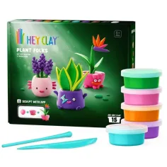 Hey Clay: Plant Folks Pflanzenfigur-Knetset – 15-teiliges Set