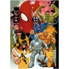 Hochwertige Kollektion: Marvel Superhelden der 80er Jahre 1000 Teile Premium HQC Puzzle 69x50cm - Clementoni Bild 2