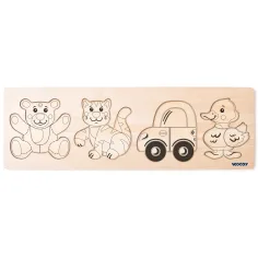 Holz 4-teiliges Puppenpuzzle - Woodyland Bild 2