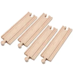 Holz gerade Schiene Elemente 4Stk