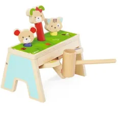 Holz-Klopfspiel Pop-Up mit Hammer – Eichhorn Bild 2