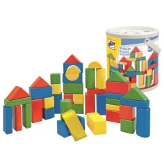 Holzbausteine 50er Set mit Formensortierbox - Woodyland