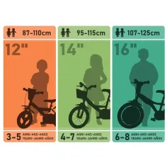 Hot Wheels 16” Kinderfahrrad mit Flaschenhalter und Stützrädern in orange-schwarz – Dino Bikes Fahrrad Bild 5
