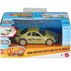 Hot Wheels: 1999 Nissan Skyline GT-R (R34) Aufziehspielzeugauto 1/43 - Mattel