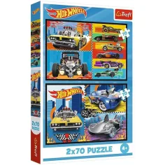 Hot Wheels - 2 x 70 Teile Puzzle - Trefl Bild 1