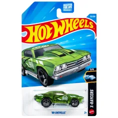 Hot Wheels: '69 Chevelle grünes Spielzeugauto 1/64 - Mattel