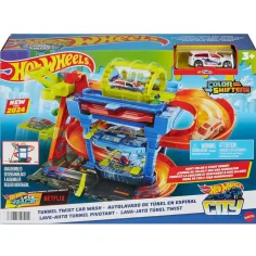Hot Wheels City: Auto-Waschanlage mit Farbwechsel-Miniaturauto - Mattel