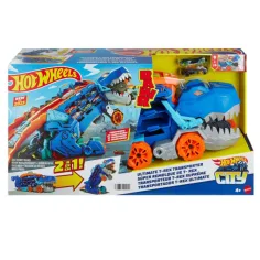 Hot Wheels City: Umwandelbarer Ultimate Auto-Transporter T-Rex - Mattel