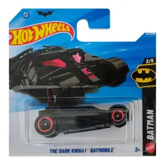 Hot Wheels: Das Dunkle Ritter Batmobil schwarze Spielzeugauto 1/64 - Mattel Bild 1
