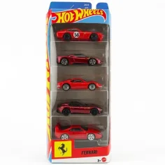 Hot Wheels Ferrari 5-teiliges Spielzeugauto-Set 1/64 – Mattel