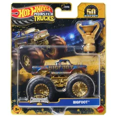 Hot Wheels Monster Trucks: Bigfoot Meister Kleinwagen mit Pokal 1/64 - Mattel Bild 1