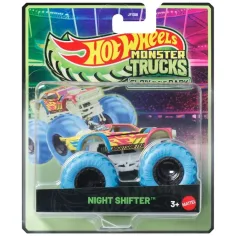 Hot Wheels Monster Trucks: Night Shifter im Dunkeln leuchtendes Modellauto 1/64 – Mattel